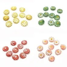 Detailansicht bunter Sonnenblumenperlen für DIY-Schmuckherstellung und Halsketten-Zubehör