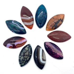 Marquise dragon vein agate cabochons in various colors for DIY jewelry making