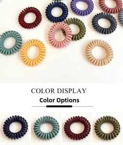 Détails des élastiques cheveux spirale mats en plusieurs teintes de style Morandi