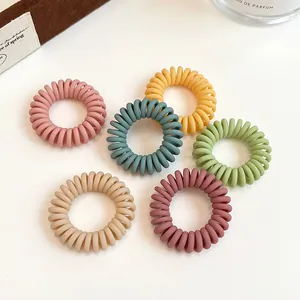 Anneaux de Cheveux en Fil de Téléphone Mats Haute Élasticité Sans Trace Supports Queue de Cheval Femme Accessoires de Mode