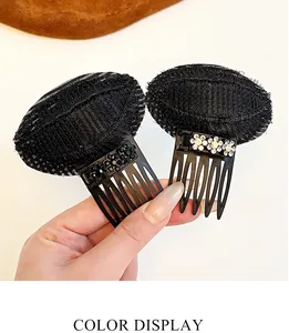 Détails des peignes de volume noirs avec strass étincelants pour coiffures bombées