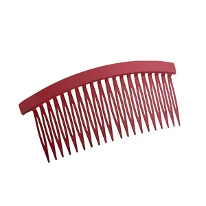 Peigne à cheveux rouge mat à 23 dents pour la coiffure et fixer les cheveux