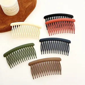 6-piece set of matte anti-slip hair side combs for women in various stylish colors