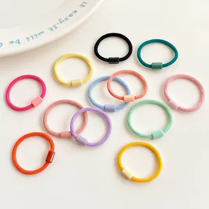 Colorful high elasticity hair ties set with spiral texture for kids and girls