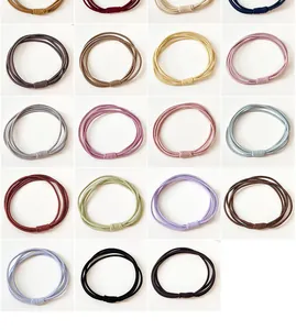 Détail des élastiques à cheveux haute élasticité en plusieurs coloris variés