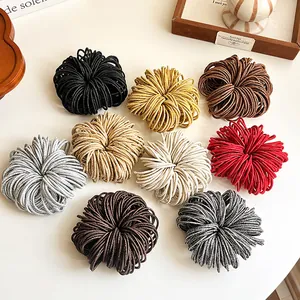 Chouchous Élastiques Métalliques Brillants Cordes à Cheveux Colorées sans Couture pour Femmes Filles Enfants Accessoires de Mode Quotidienne
