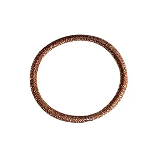 Élastique à cheveux sans couture pour enfants en marron bronze avec paillettes