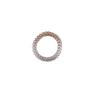 Élastique à cheveux spirale or rose avec finition métallique pour queue de cheval