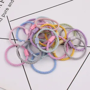 Chouchous en Spirale Torsadée Style Coréen Couleurs de Bonbon Bandes de Cheveux Haute Élasticité pour Enfants Bébés Filles Accessoires de Coiffure DIY