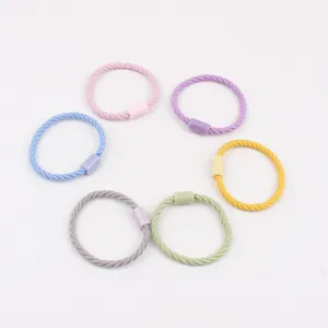 Lot de 6 chouchous spirales colorés macaron pour filles avec une haute élasticité
