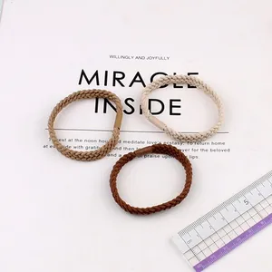 High Elastic Braided Hair Ties Durable Twist Texture Ponytail Holders Damage-Free Hair Accessories For Women Girls Daily Use