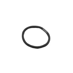 Five-pack of basic high-elasticity black hair ties for women with seamless design