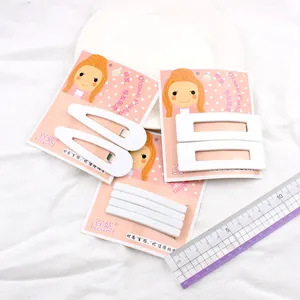 Barrettes Cheveux Infirmière Blanches Minimalistes en Métal Laqué Pinces BB pour Fixer la Frange et les Cheveux Cassés Accessoires Femme