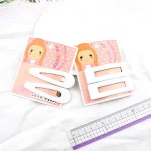 Lot de barrettes d'infirmière blanches avec pinces BB gouttes et rectangulaires