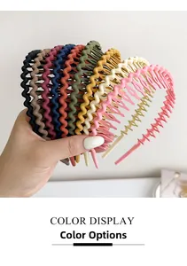 Detailed color display of matte non-slip wavy headbands in diverse Morandi tones
