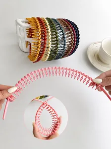 Detail showing the flexible high-tenacity resin material of the wavy non-slip headband