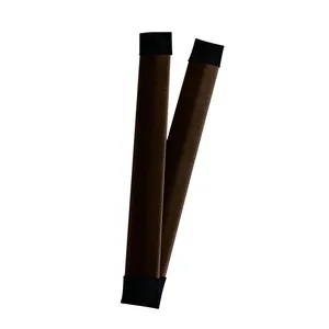 Set of two dark brown synthetic hair bun makers for French twist hair styling tools