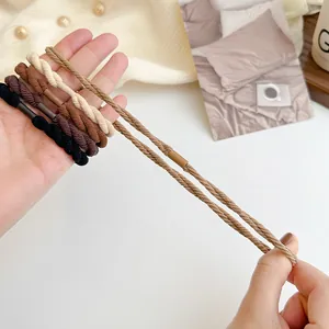 Set di elastici per capelli intrecciati spessi in toni terra con alta elasticità e durata