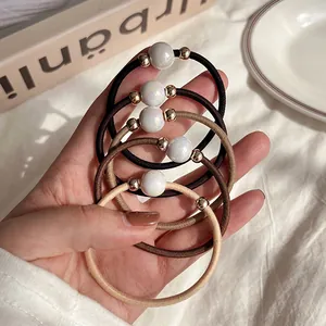Minimalist High Elasticity Artificial Pearl Hair Tie For Women Elegant Korean Style Elastic Hair Band Ponytail Holder Hair Accessories