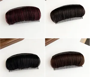 Hair volume clip pad in four colors burgundy dark brown natural black and light brown