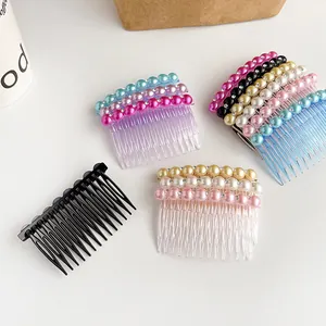 Elegante Haarkämme mit Perlen und Strasssteinen in verschiedenen Farben für Damen