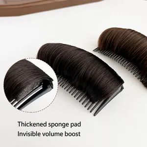 Invisible hair volumizing insert with thickened sponge support for high skull crown look