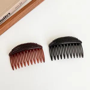 Invisible hair volume inserts set in black and dark brown for a puffy ponytail look