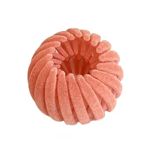 Pink flocked bird nest retractable hair claw clip for elegant bun and ponytail styling