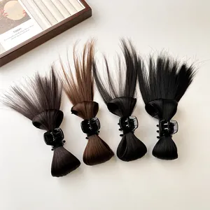 Women Synthetic Shaggy Hair Bun Claw Clip Extension Heat Resistant Messy Hairpiece For Daily Volume Hair Accessories