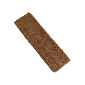 Bandeau de yoga marron en tissu éponge avec texture élastique absorbant la sueur