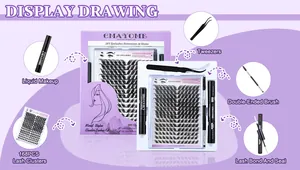 Σετ επέκτασης βλεφαρίδων DIY με 168 τουφάκια, κόλλα, σφραγιστικό και επαγγελματικά εργαλεία