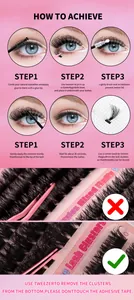 Detaillierte Anleitung zum Anbringen und Entfernen gemischter flauschiger Wimpernbündel