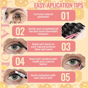 Stapsgewijze handleiding voor DIY-wimperextensions met clusters en bond seal vloeistof