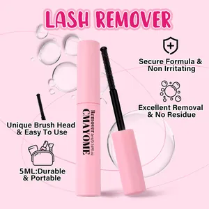 Rimozione ciglia delicata in tubetto rosa da 5ml con applicatore a scovolino a spirale