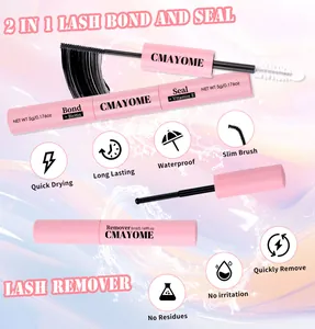 Detail of 2-in-1 lash bond, seal and remover kit with Biotin and Vitamin E ingredients