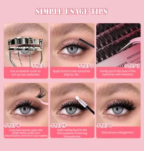 DIY Cluster-Wimpern Tutorial zeigt Werkzeuge und Schritte für natürliche Wimpern