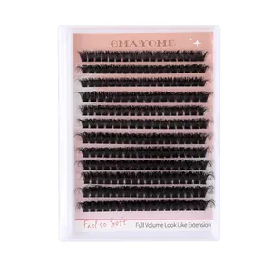 Kit de extensiones de pestañas DIY individuales largos 10-16mm para volumen natural