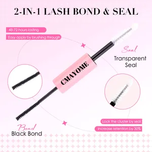 Double-ended 2-in-1 eyelash bond and seal for long-lasting DIY lash extension