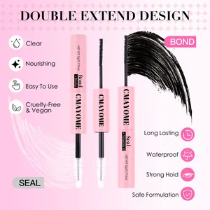 Dual-ended eyelash glue bond and seal with biotin and vitamin E for DIY extensions
