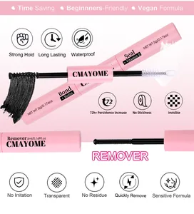 Dual-ended eyelash bond and seal with remover featuring Biotin and Vitamin E