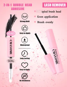 Wimperlijm en remover set met precisie spiraalborstels voor professioneel gebruik