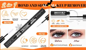 Dual-ended eyelash bond and seal with remover featuring biotin and vitamin E nutrients