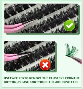 Richtige Verwendung der Pinzette zum Aufnehmen von DIY Wimpernclustern