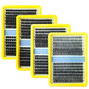 DIY cluster eyelash extension kit with 280 pieces in varied lengths 10mm to 20mm