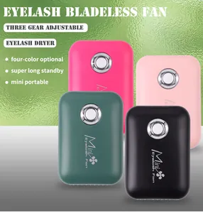 Mini-USB-Wimpernventilator in Rosa, Schwarz und Grün für Wimpernverlängerungen