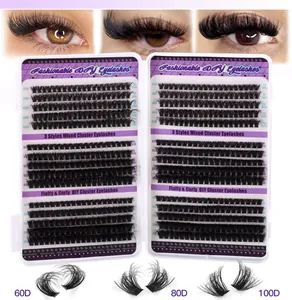 Detailansicht der DIY Wimpernextensions Set mit 10-18mm Längen im Lash-Buch Format