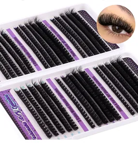 Detail von DIY-Wimpern-Clustern mit verschiedenen Längen von 8 mm bis 16 mm im Set
