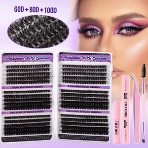 Professionelles DIY Wimpernverlängerung Set Mit Wimpernbuch Kleber Und Versiegelung Entferner Pinzette Bürste Fluffige Lockige Wimpern