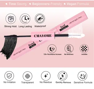 Dual-ended eyelash bond and seal with biotin and vitamin E for 72h waterproof wear