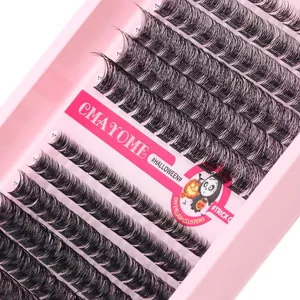 CMAYOME DIY segment eyelash clusters 10-18mm in Halloween pink box for D curl volume